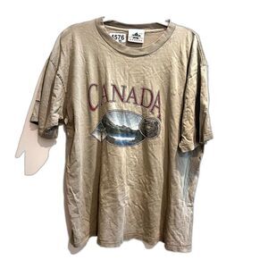 Canada Graphic Gray T Shirt XL Quality Goods Unisex Cotton Pullover Short Sleeve